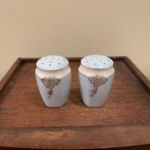 Vintage Painted Flower Salt And Pepper Shakers
